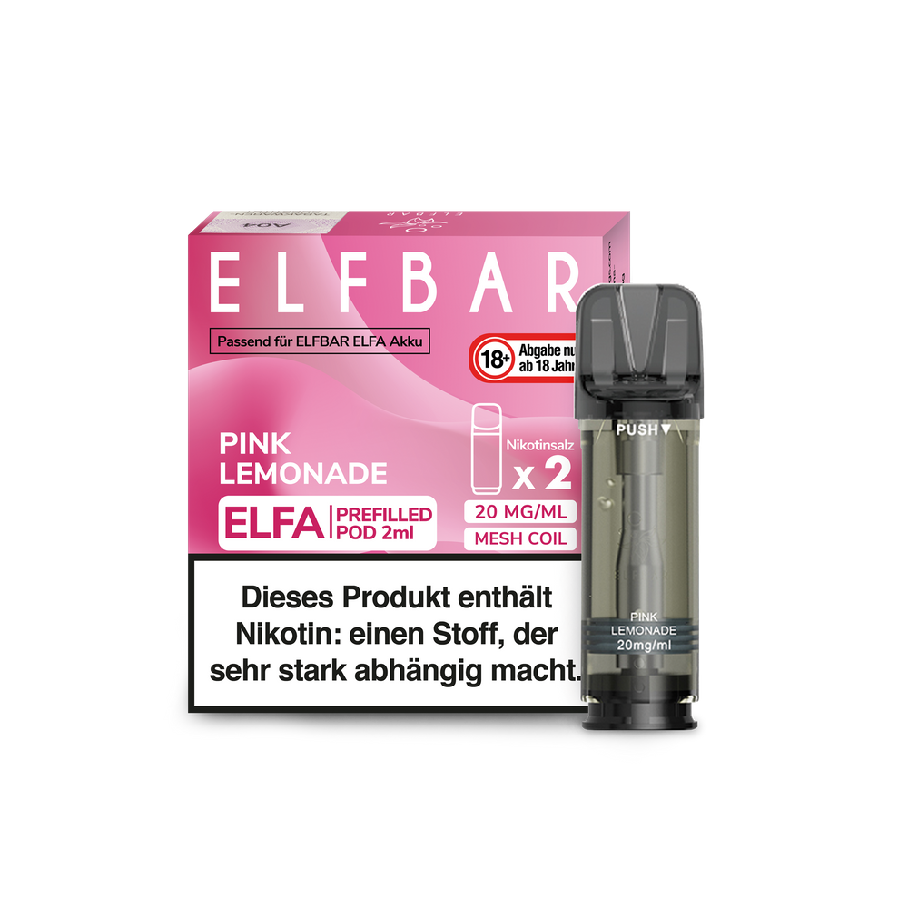 Pink Lemonade - ELF BAR ELFA PODS - 20MG 2ML 2ER PACK - Vaporix-Shop