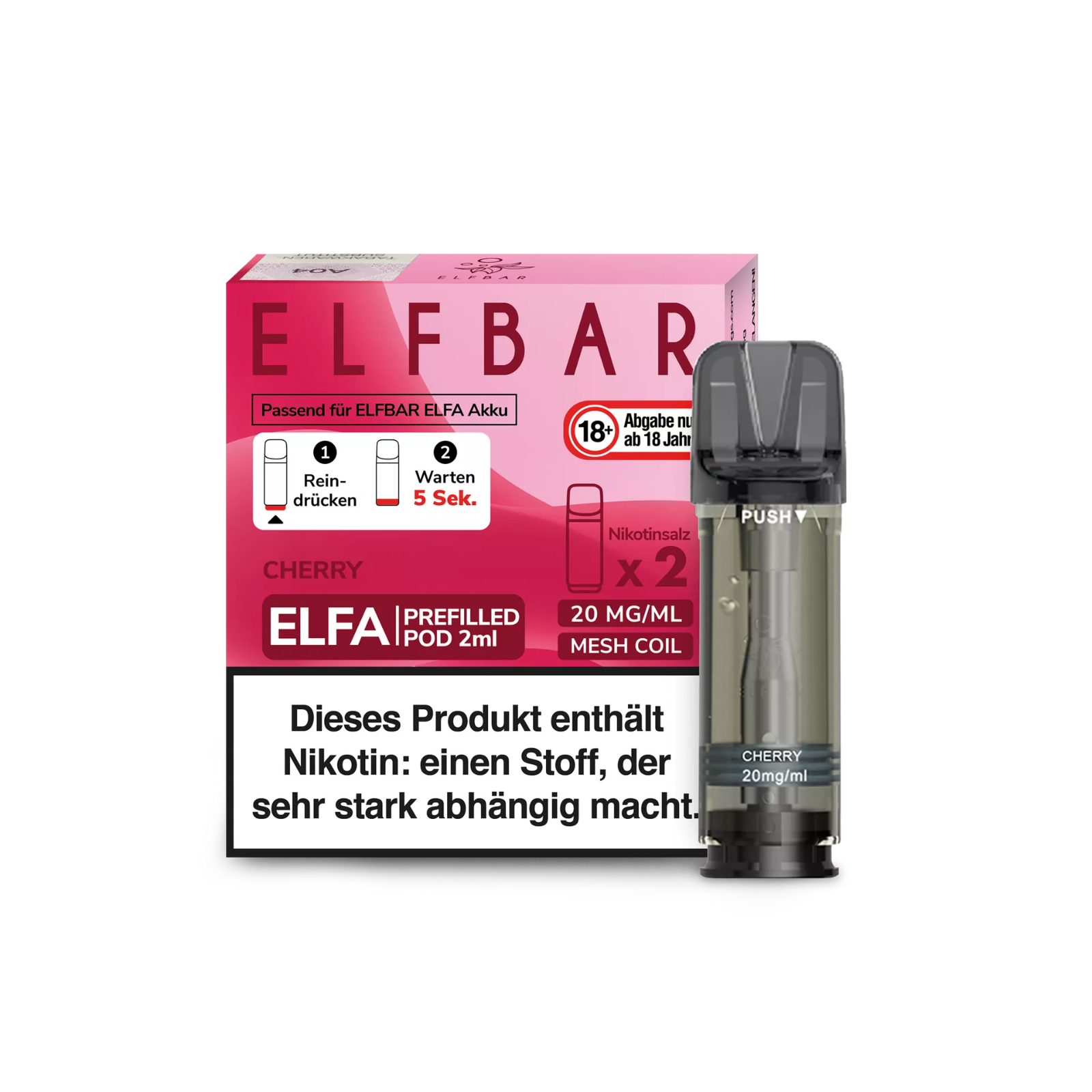 s-l1600 (2) Cherry - ELF BAR ELFA PODS - 20MG 2ML 2ER PACK – Bild 1